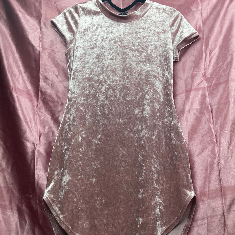 Bubblegum pink soft mink- like dress
